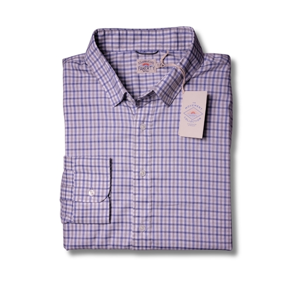 Faherty Spruce Lake Gingham Movement Button Down Shirt XL - Picture 1 of 9